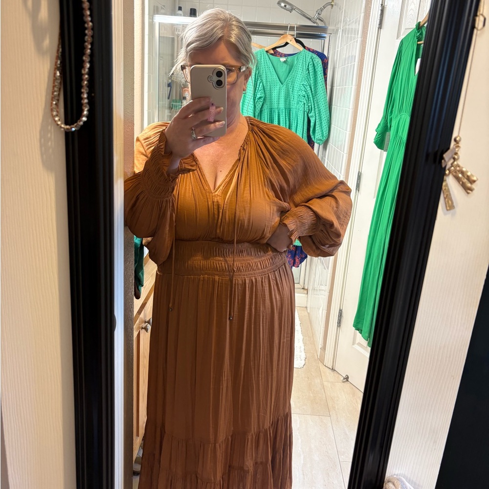 Elegant Brown Maxi Dress